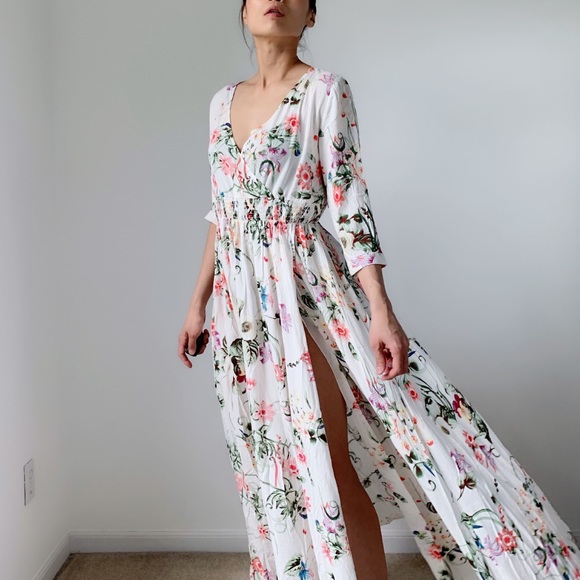SUMMER WILD FLOWER Surplice Maxi Dress - Picture 3 of 7